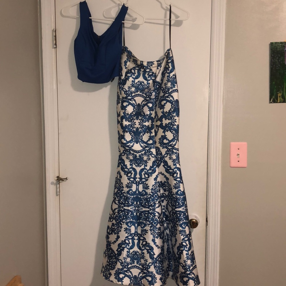Two piece prom dress
